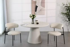 2 krzesła tapicerowane ZOYA kremowe