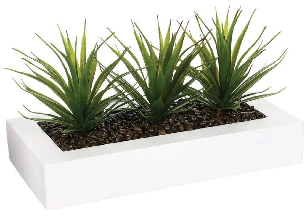 Aloes 3 sztuki sztuczne w donicy
