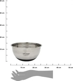 Antypoślizgowa miska ze stali nierdzewnej 26 cm * HowHomely