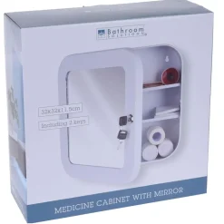 Apteczka ścienna biała z lustrem * Bathroom Solutions