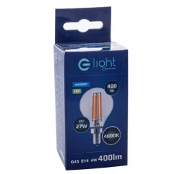 Żarówka Filamentowa LED 4W G45 E14 4000K