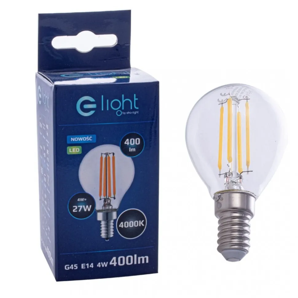 Żarówka Filamentowa LED 4W G45 E14 4000K