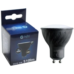 Żarówka LED Czarna 6W GU10 Ciepła 3000K