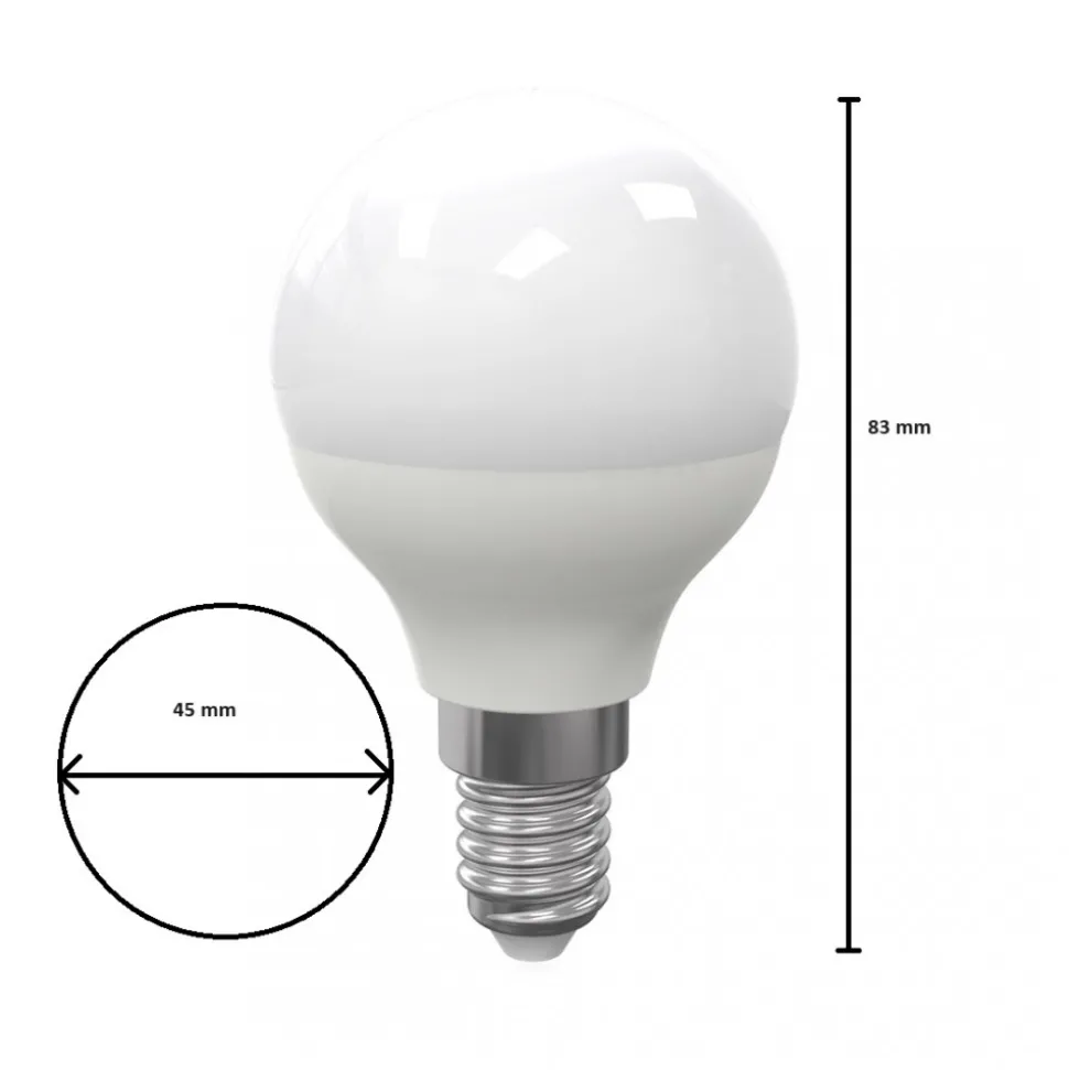 Żarówka LED 7W E14 G45 Zimna 6000K