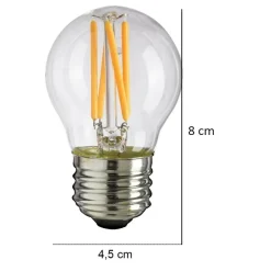 Żarówka Filamentowa LED E27 ciepła G45 * Eko-light Online