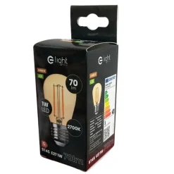 Żarówka Filamentowa LED 1W ST45 E27 2700K 70lm * Eko-light Best
