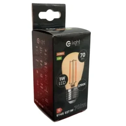 Żarówka Filamentowa LED 1W ST45 E27 2700K 70lm * Eko-light Best