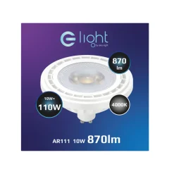 Żarówka LED Biała 10W AR111 GU10 Neutralna 4000K * Eko-light Online
