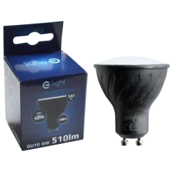 Żarówka LED Czarna 6W GU10 Neutralna 4000K * Eko-light