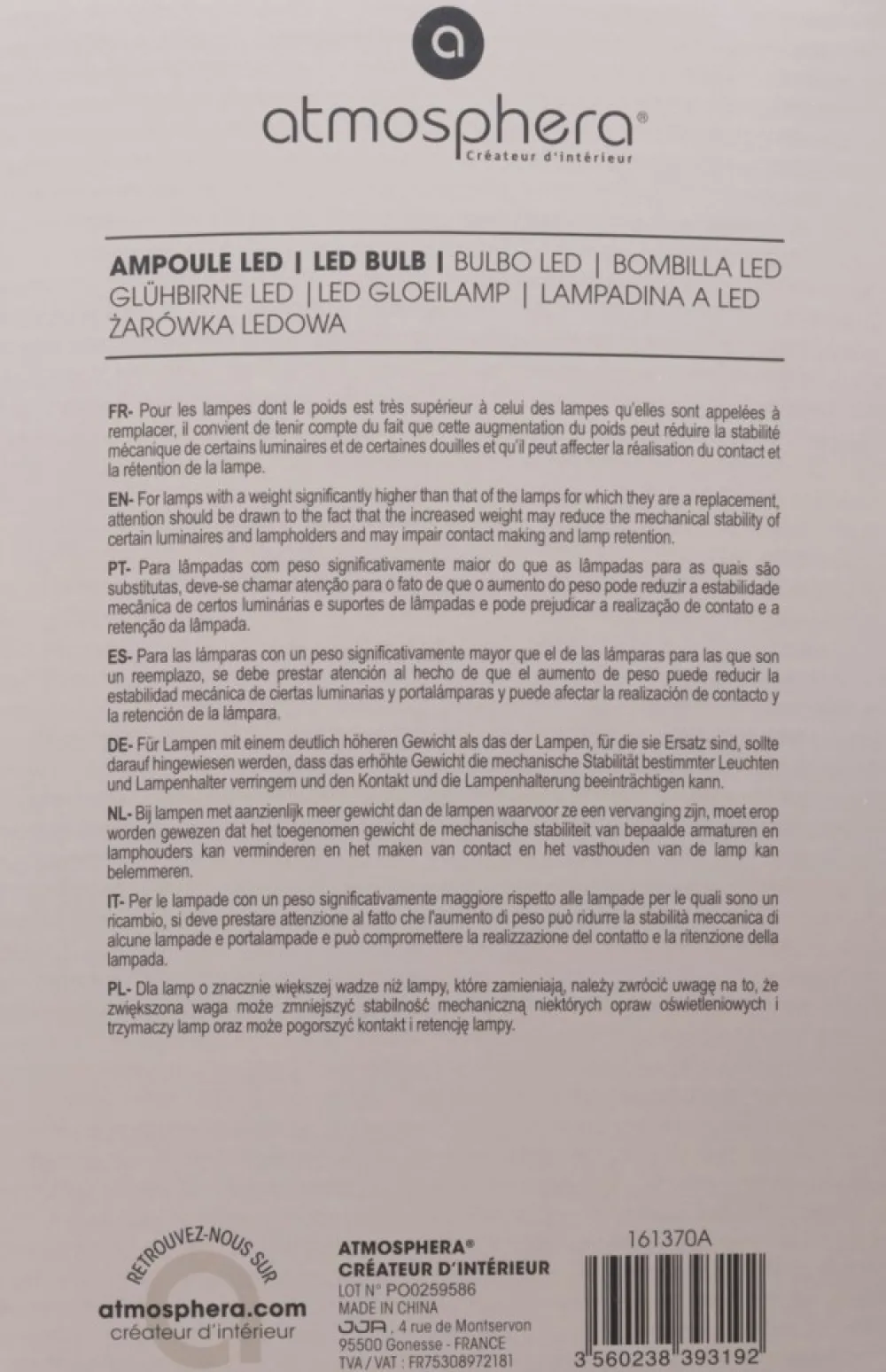Żarówka LED Globe 4,9W E27 * Atmosphera Best