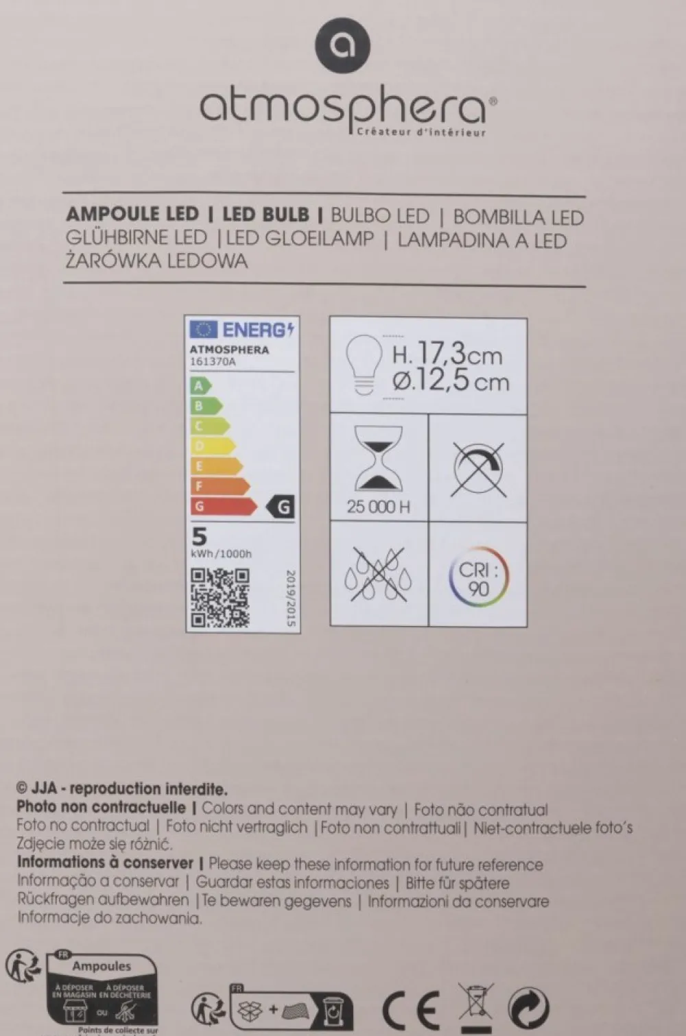 Żarówka LED Globe 4,9W E27 * Atmosphera Best