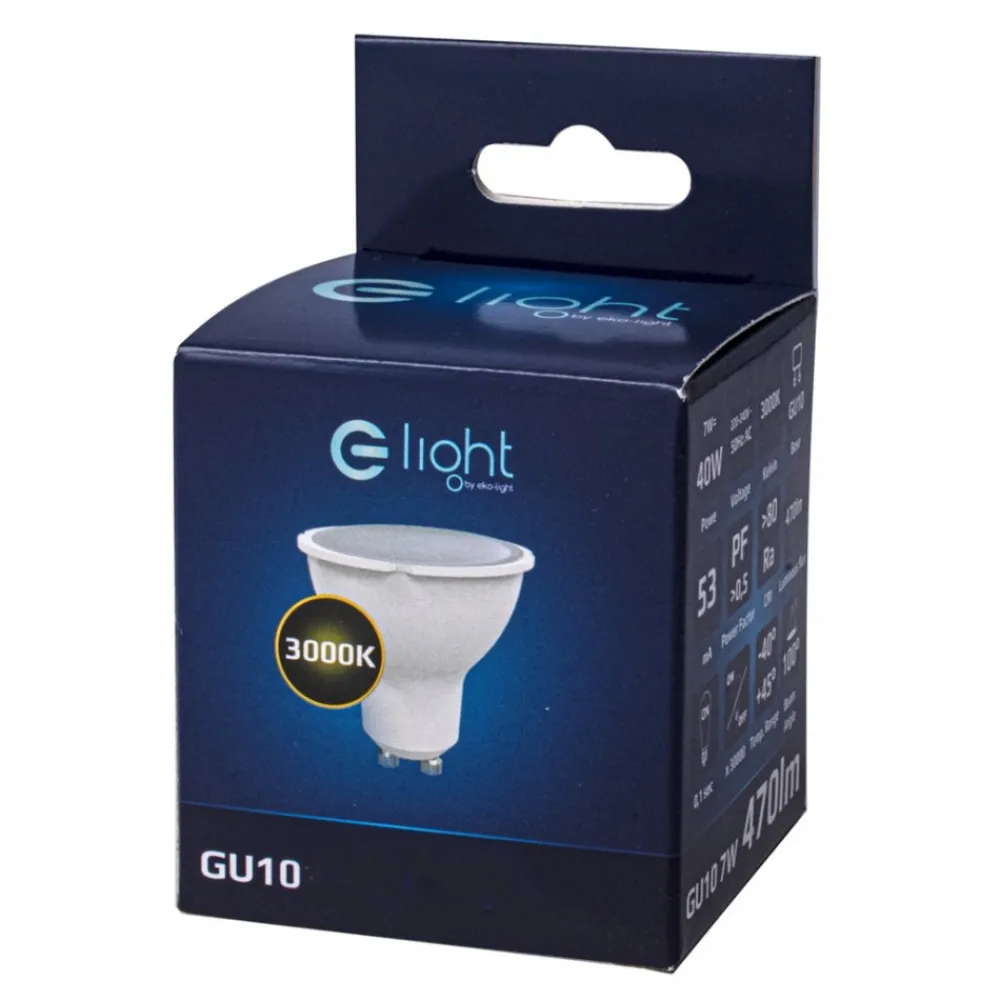 Żarówka LED 6,5W GU10 Ciepła 3000K * Eko-light New