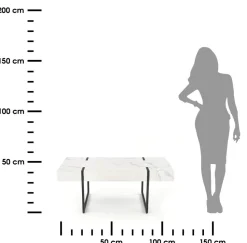 Ława Blanca White Marble 110x60 cm