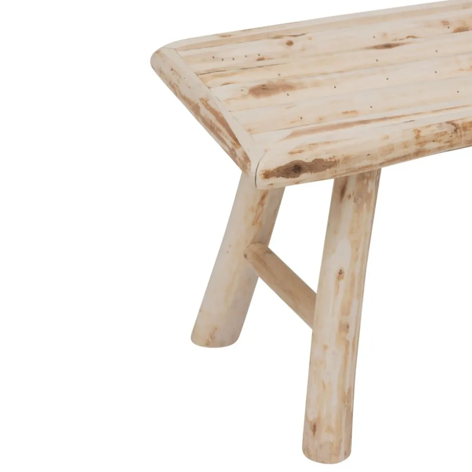 Ławka drewniana rustykalna 70x27 cm beż