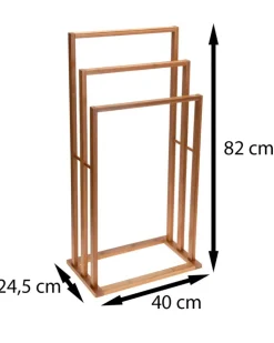 Łazienkowy stojak na ręczniki bambus 3-ramienny * Bathroom Solutions New