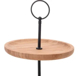Bambusowa patera na ciasto 3 poziomy 34 cm