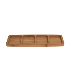 Bambusowa patera do serwowania z przegródkami 33 cm * Excellent Houseware Clearance