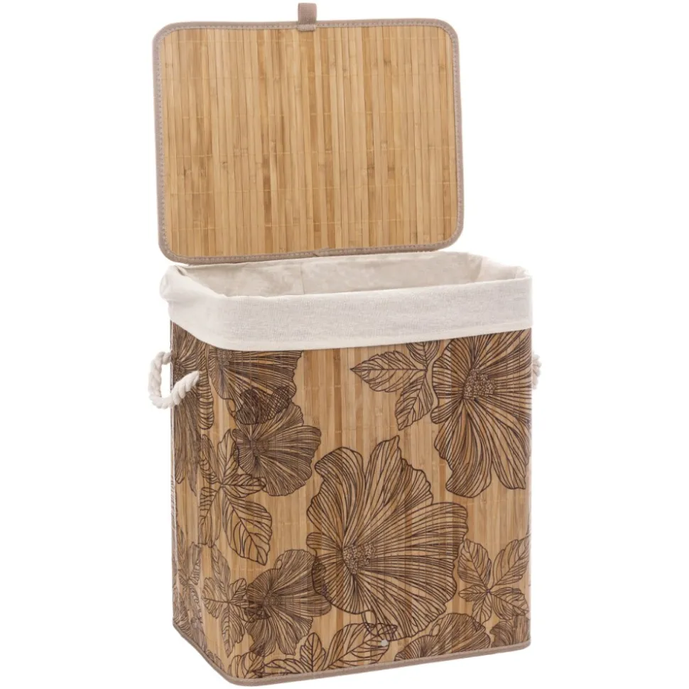 Bambusowy kosz na pranie BlackFlora 60 L