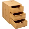 Bambusowy organizer z 3 szufladkami