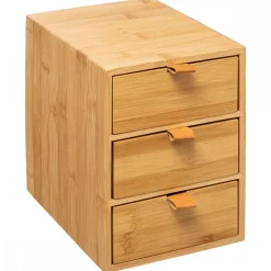 Bambusowy organizer z 3 szufladkami