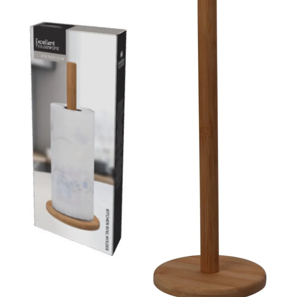Bambusowy stojak na ręcznik papierowy 31 cm