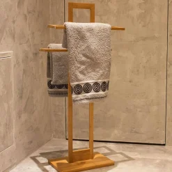 Bambusowy wieszak na ręczniki 85 cm