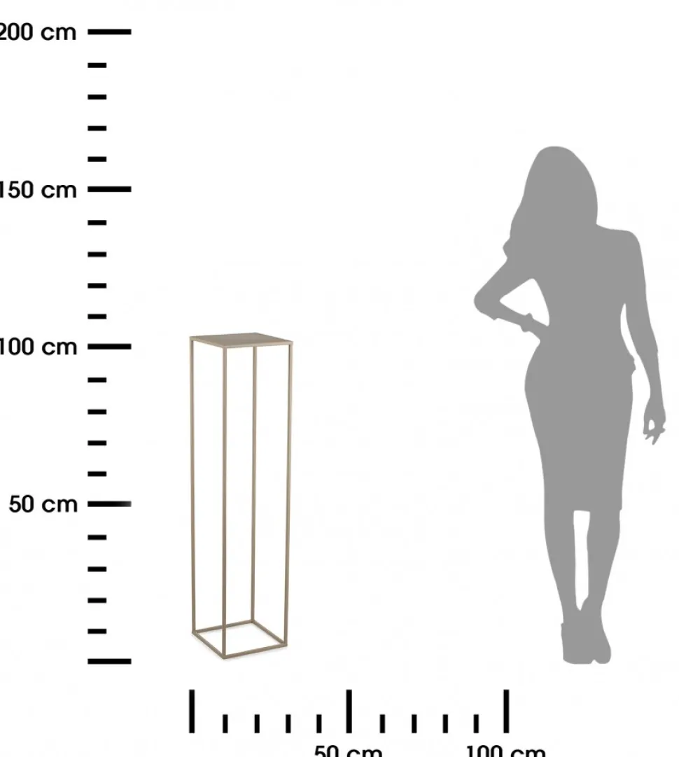 Beżowy kwietnik stojący 100 cm