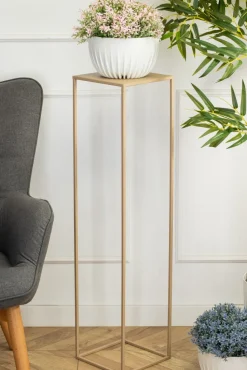 Beżowy kwietnik stojący 100 cm