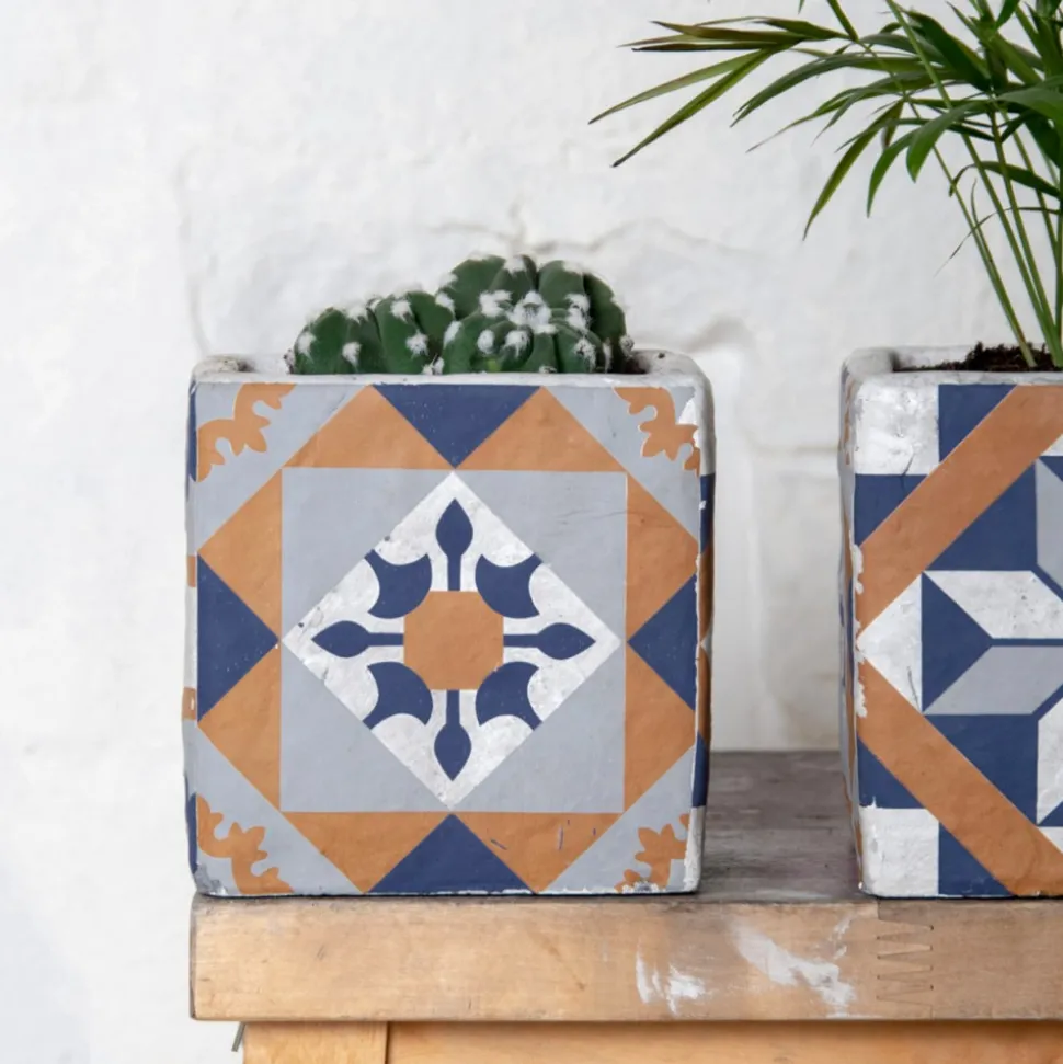 Betonowa doniczka Azulejos 11 cm