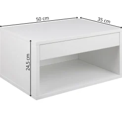 Biała szafka nocna wisząca Cholet * Actona Clearance