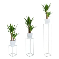 Biały nowoczesny kwietnik stojący 130 cm LOFT