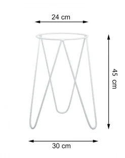 Biały nowoczesny kwietnik Loft 45 cm