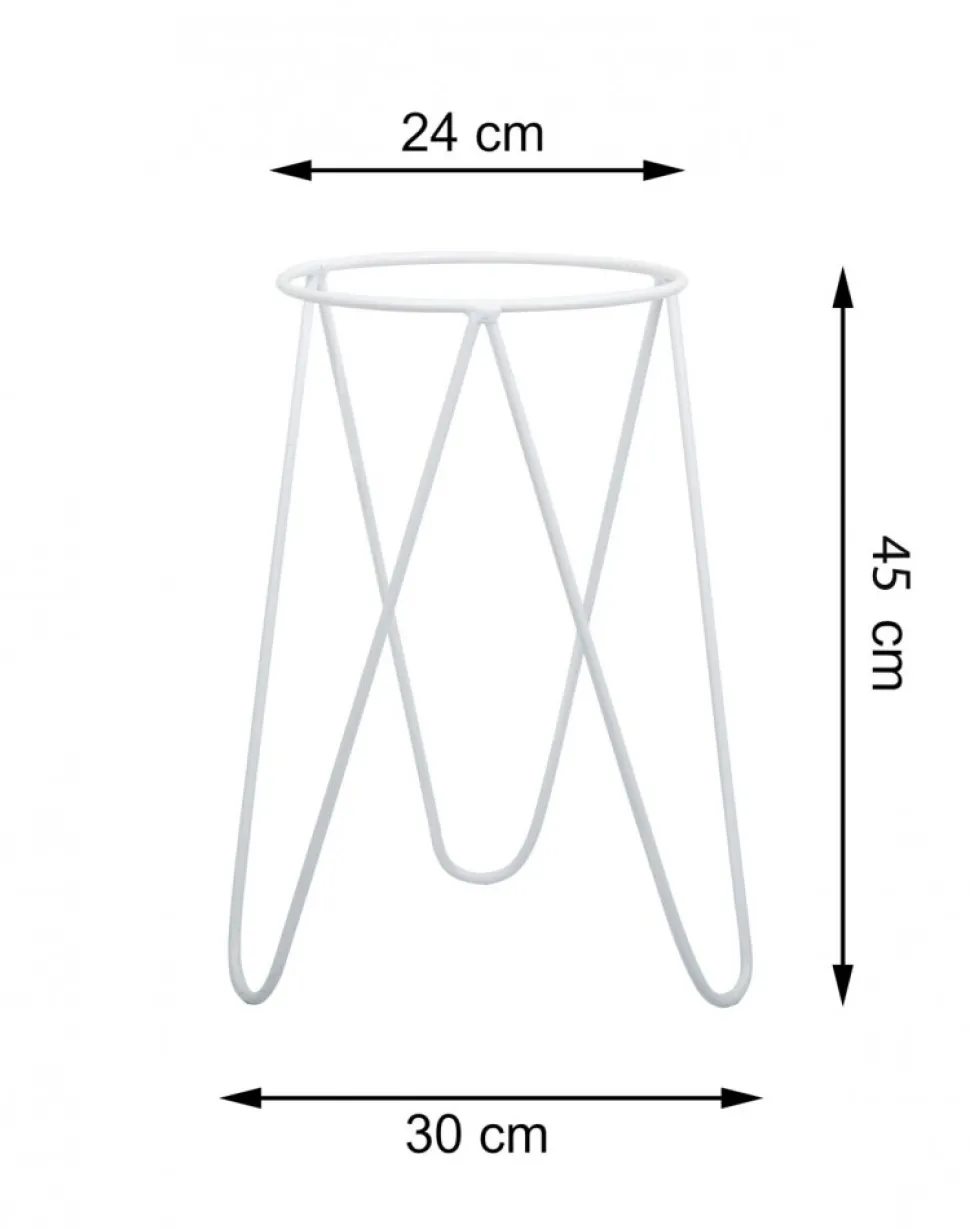 Biały nowoczesny kwietnik Loft 45 cm