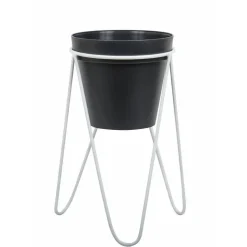 Biały nowoczesny kwietnik Loft 45 cm