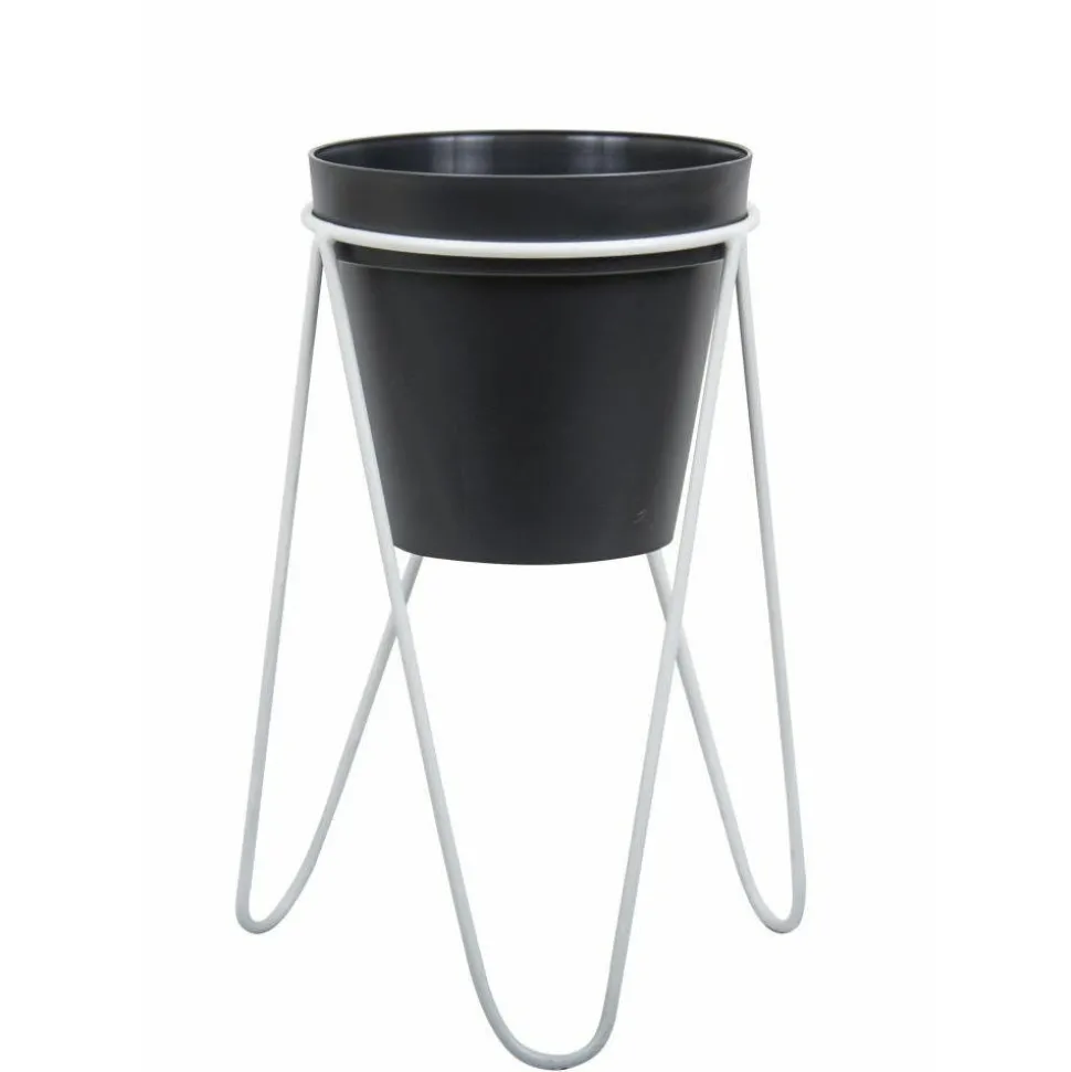 Biały nowoczesny kwietnik Loft 45 cm
