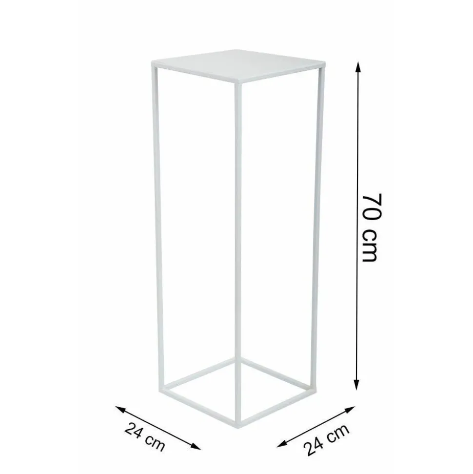 Biały nowoczesny kwietnik stojący 70 cm GLAM