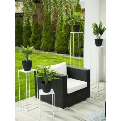Biały nowoczesny kwietnik stojący 100 cm LOFT * HowHomely Outlet