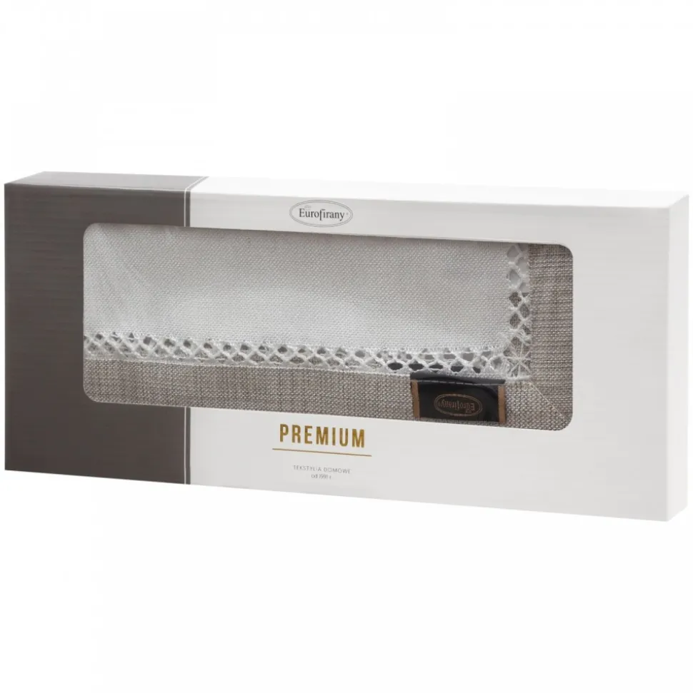 Bieżnik EMMA 40x140 cm biały mereżka