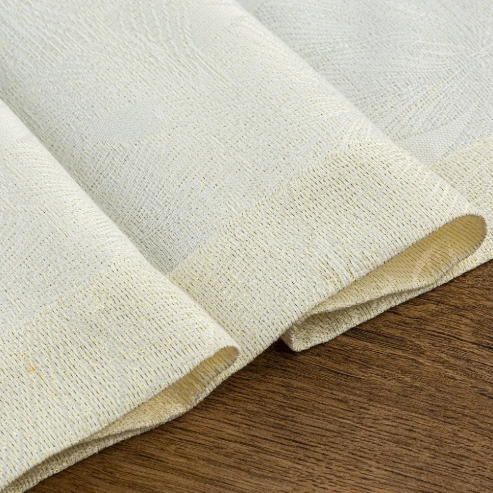 Bieżnik LILIAN 40x180 cm kremowy liście