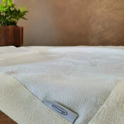 Bieżnik LILIAN 40x180 cm kremowy liście