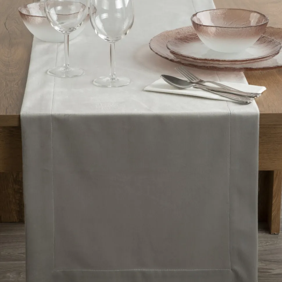 Bieżnik MELINDA 40x140 srebrny listwa