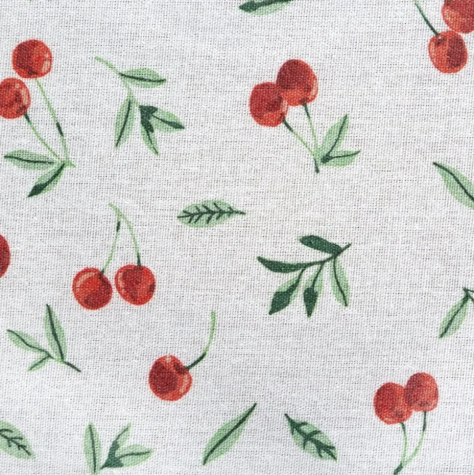 Bieżnik plamoodporny Cherry 40x140 cm biały