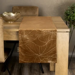 Bieżnik velvetowy BLINK 18 35x140 cm brązowy