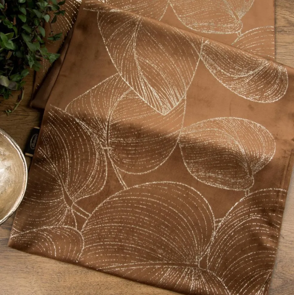 Bieżnik velvetowy BLINK 16 35x140 cm brązowy
