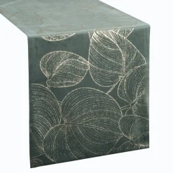 Bieżnik velvetowy BLINK 16 35x180 cm ciemnomiętowy