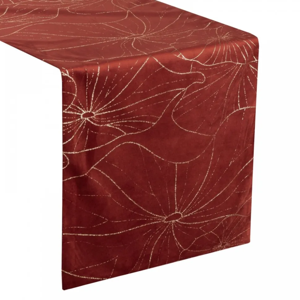 Bieżnik velvetowy BLINK 18 35x140 cm ceglasty