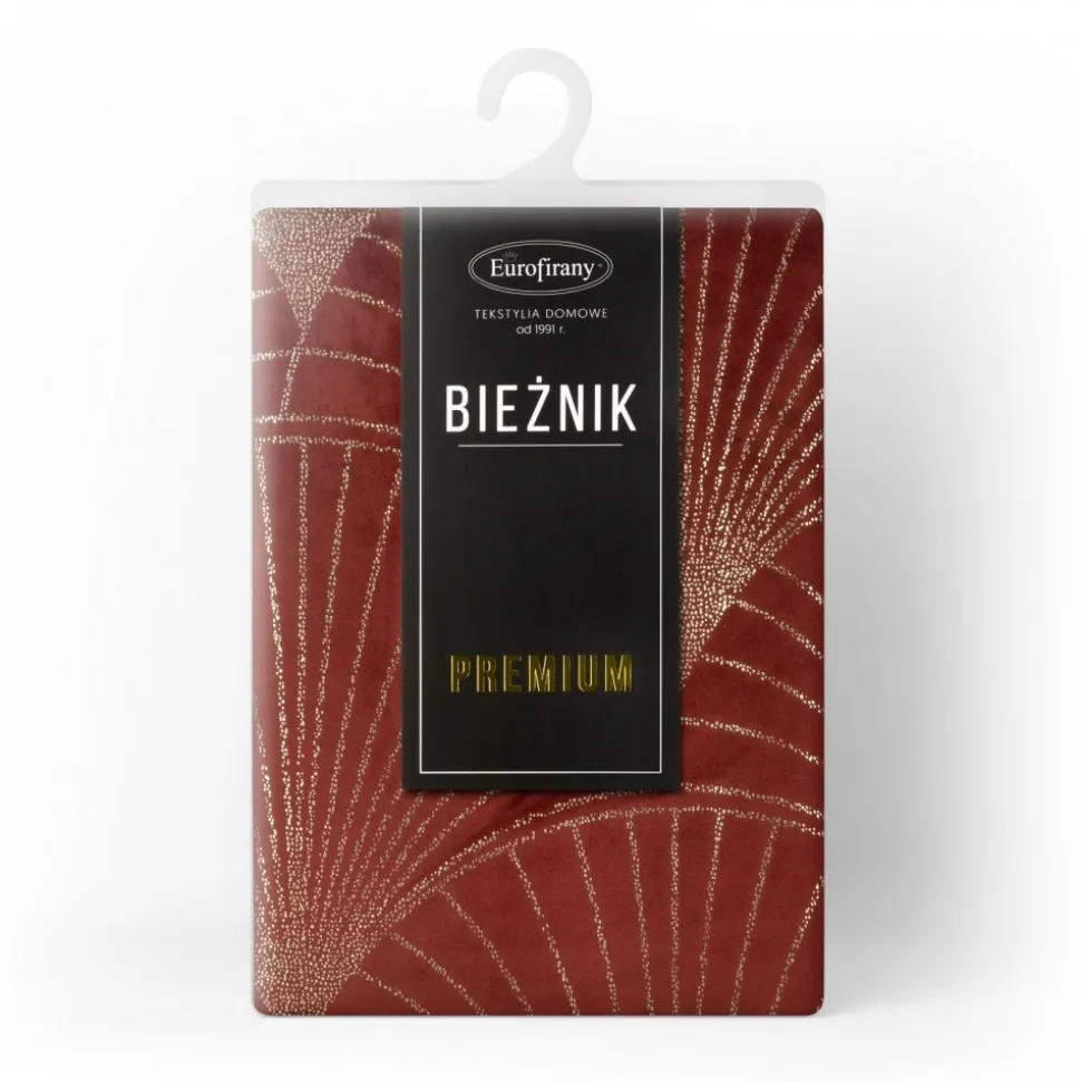 Bieżnik welwetowy BLINK 14 35x180 cm ceglasty