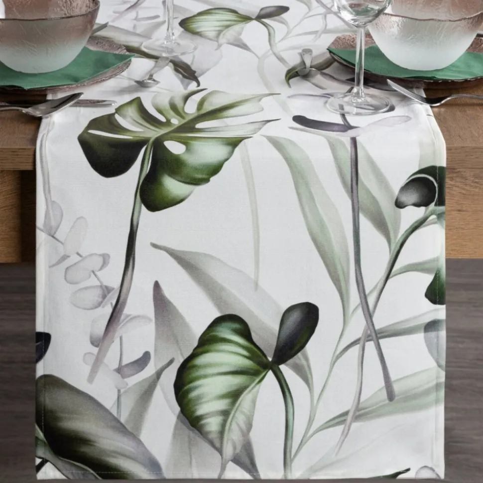 Bieżnik welwetowy Ellen 40x140 cm kwiaty