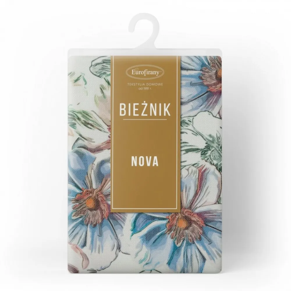 Bieżnik FLORE 7 40x140 cm biały kwiaty * EUROFIRANY B.B. Choczyńscy Sp.J. Online