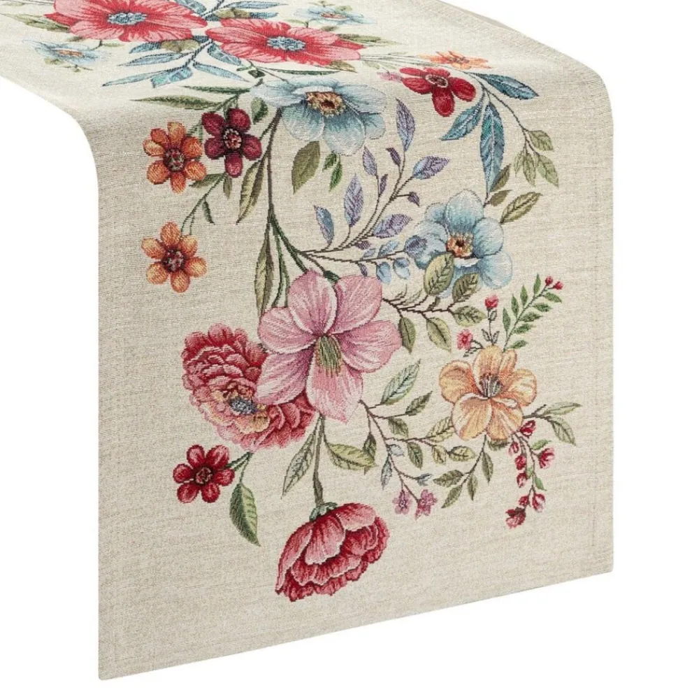 Bieżnik gobelinowy 1413/NAT 40x100 cm kwiaty * EUROFIRANY B.B. Choczyńscy Sp.J. Discount